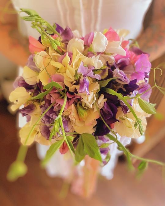 Luktärter brudbukett